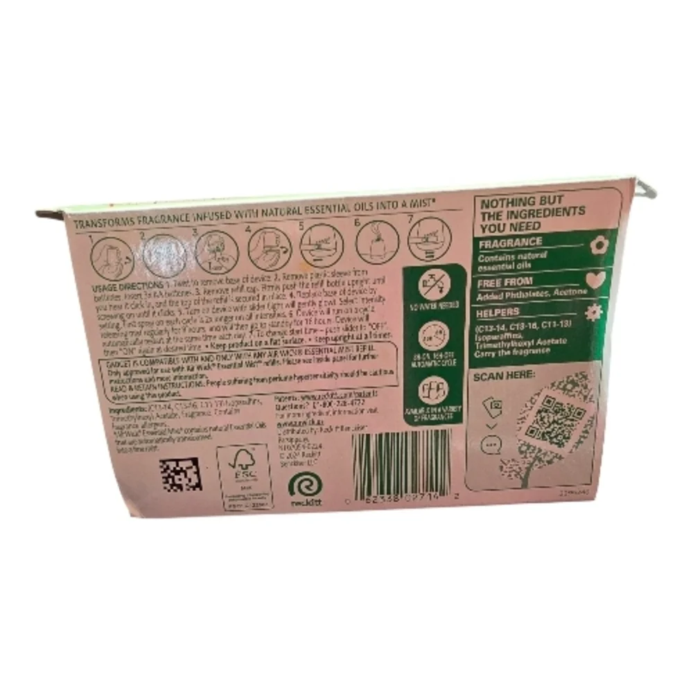 🌸🍓Air Wick Essential Mist Diffuser Starter Kit Honeysuckle Raspberry NEW - Picture 4 of 4